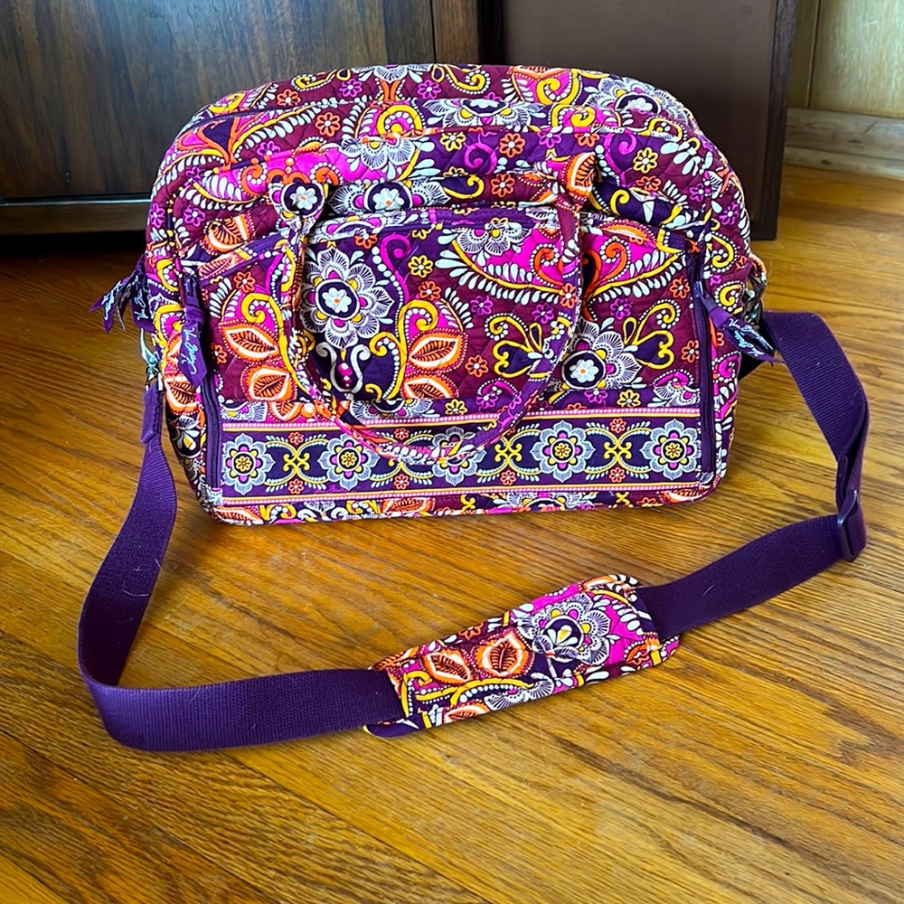 Vera Bradley weekender bag set w/ laptop sleeve, tablet sleeve, and umbrella - Picture 2 of 8